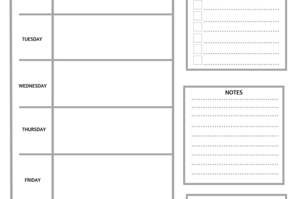 Free Printable Weekly Planner Templates CALENDARKART Simple Weekly