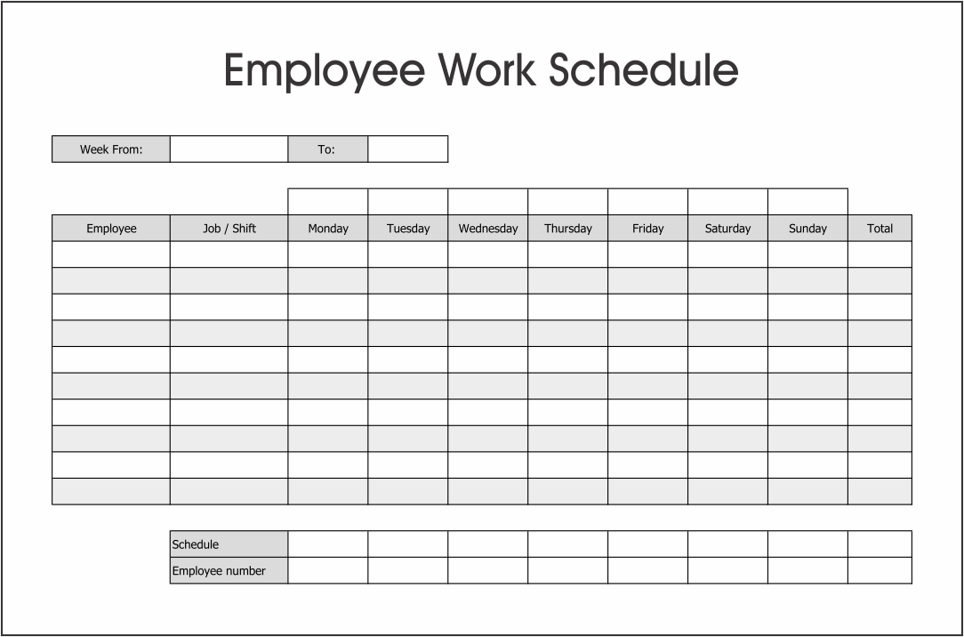 Free Printable Work Schedule Forms Printable Form 2024 Free Printable Work Schedule Forms Printable Form 2024