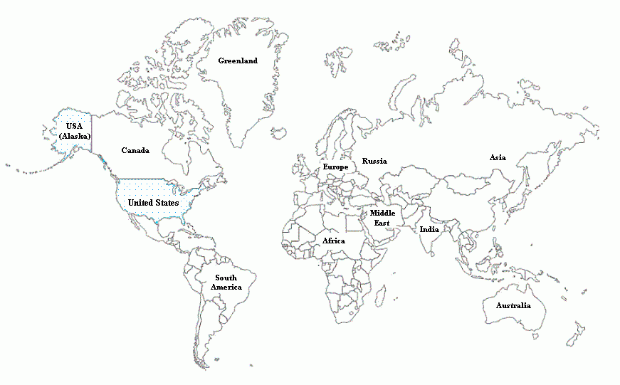 Blank Printable World Map For Kids
