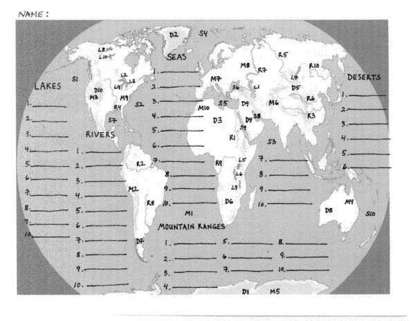 Free Printable Blank World Map Quiz