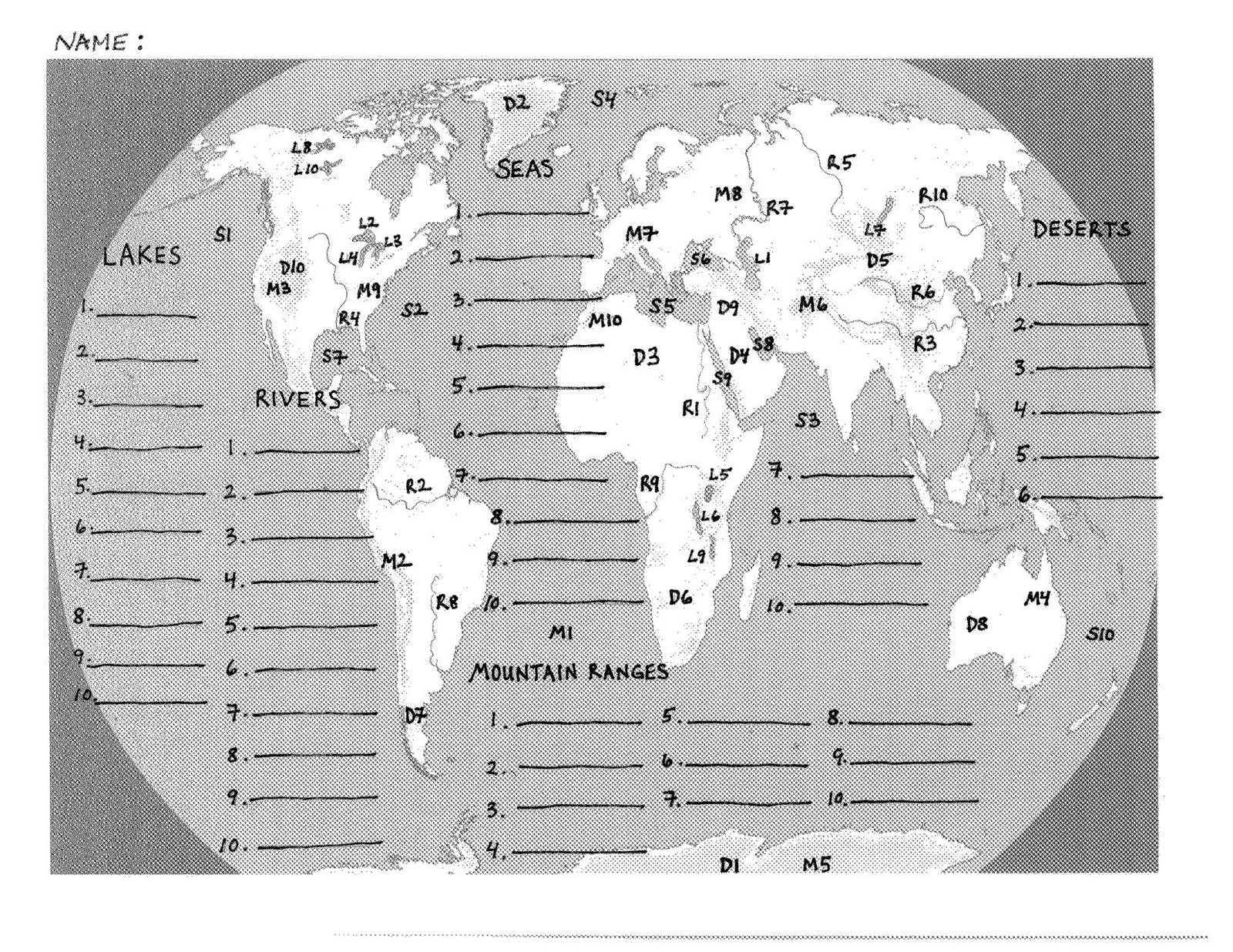 Free Printable World Map Quiz World Map With Countries Free Printable World Map Quiz World Map With Countries
