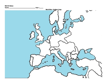 Free Blank Printable World War 1 Map Free Blank Printable World War 1 Map