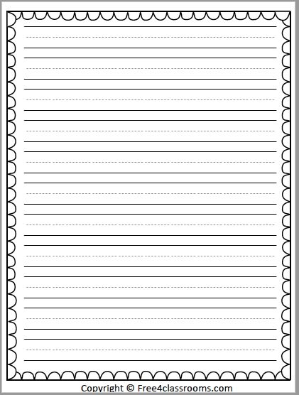 Free Printable Writing Paper Stationary Primary Lines