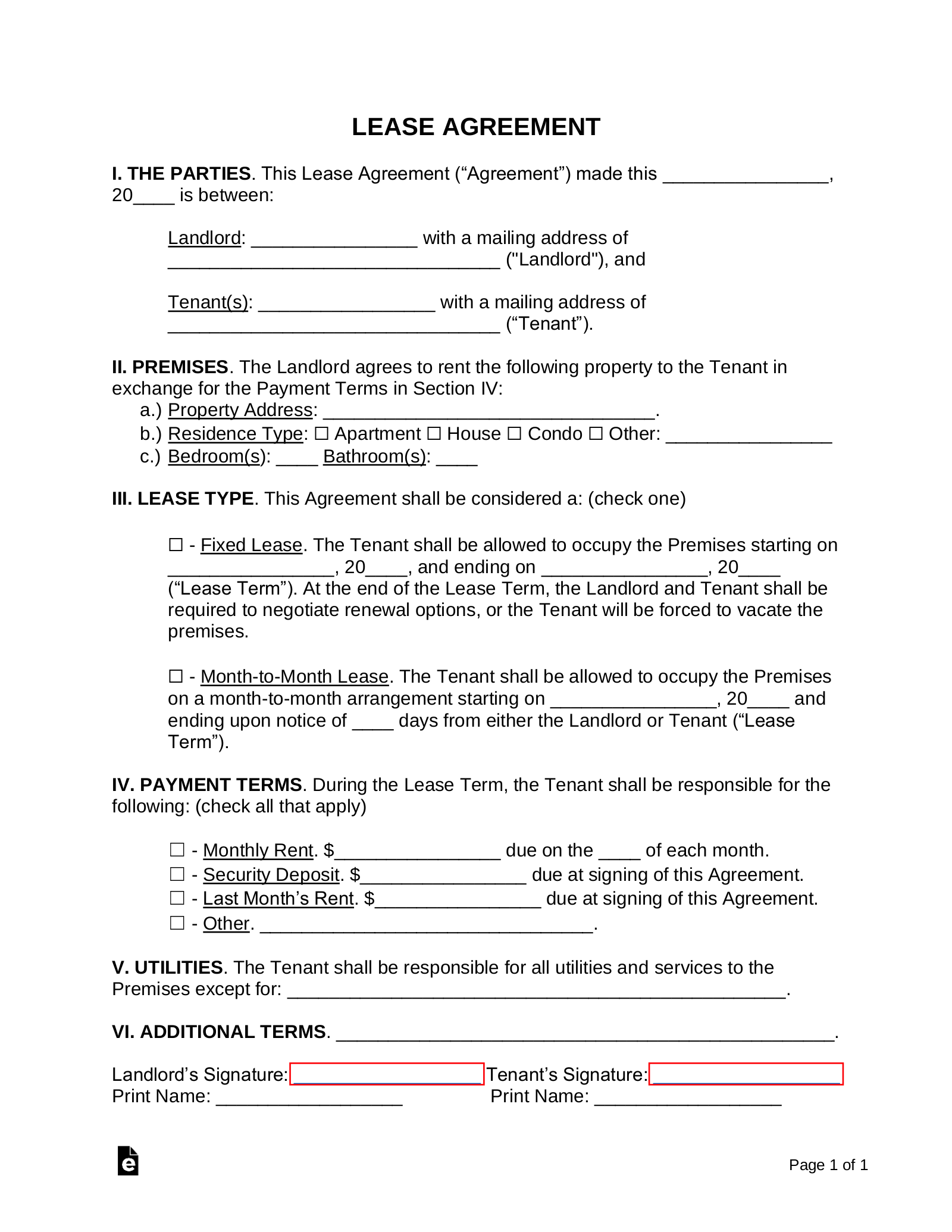 Free Rental Lease Agreement Templates 15 PDF Word EForms Free Rental Lease Agreement Templates 15 PDF Word EForms