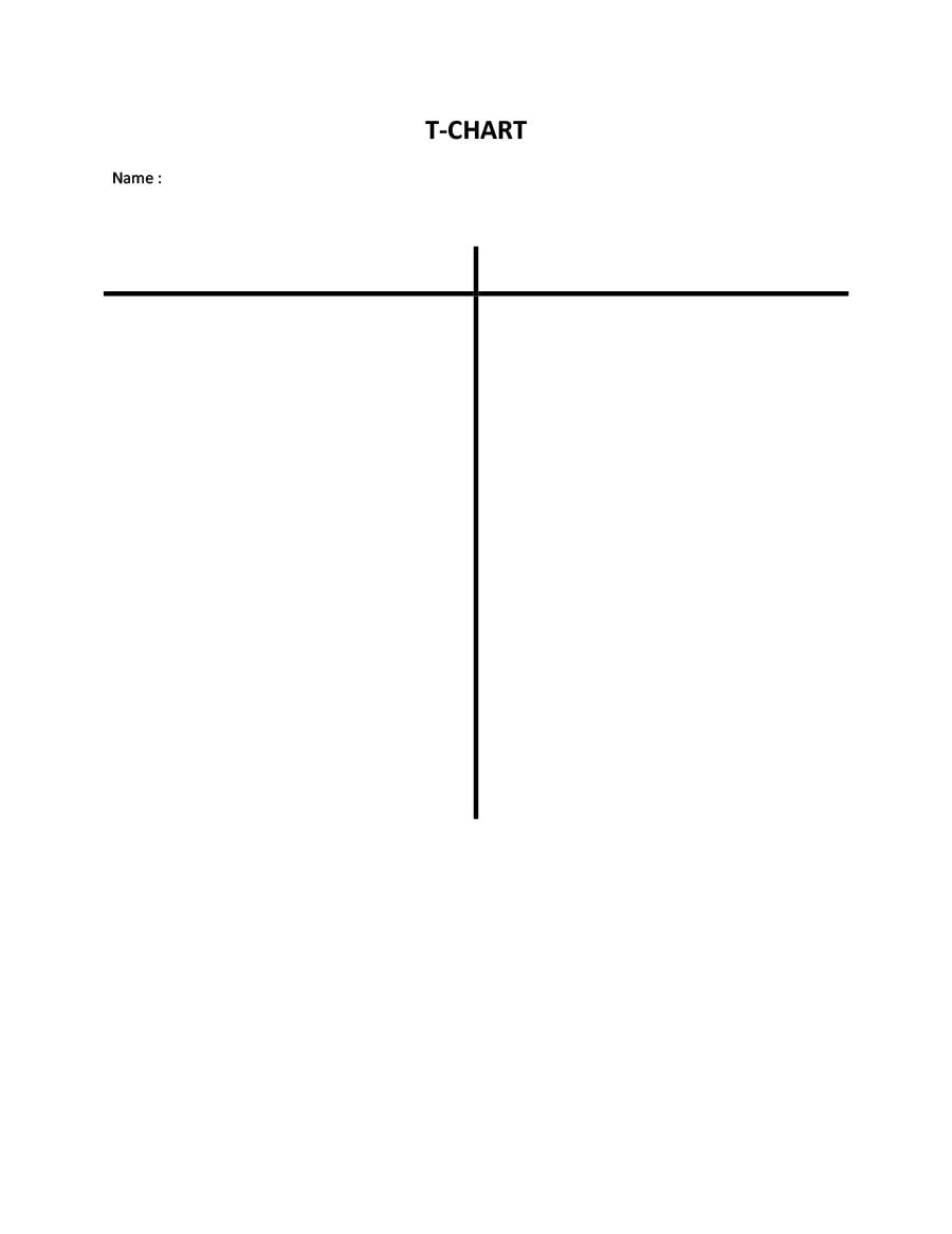 Free T Chart Template Free T Chart Template
