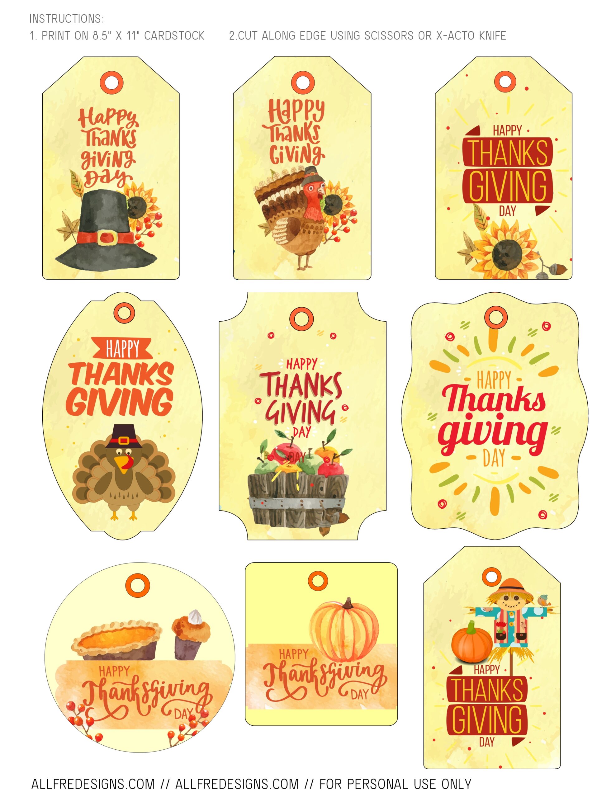 Blank Gift Tags Thanksgiving Free Printable Blank Gift Tags Thanksgiving Free Printable
