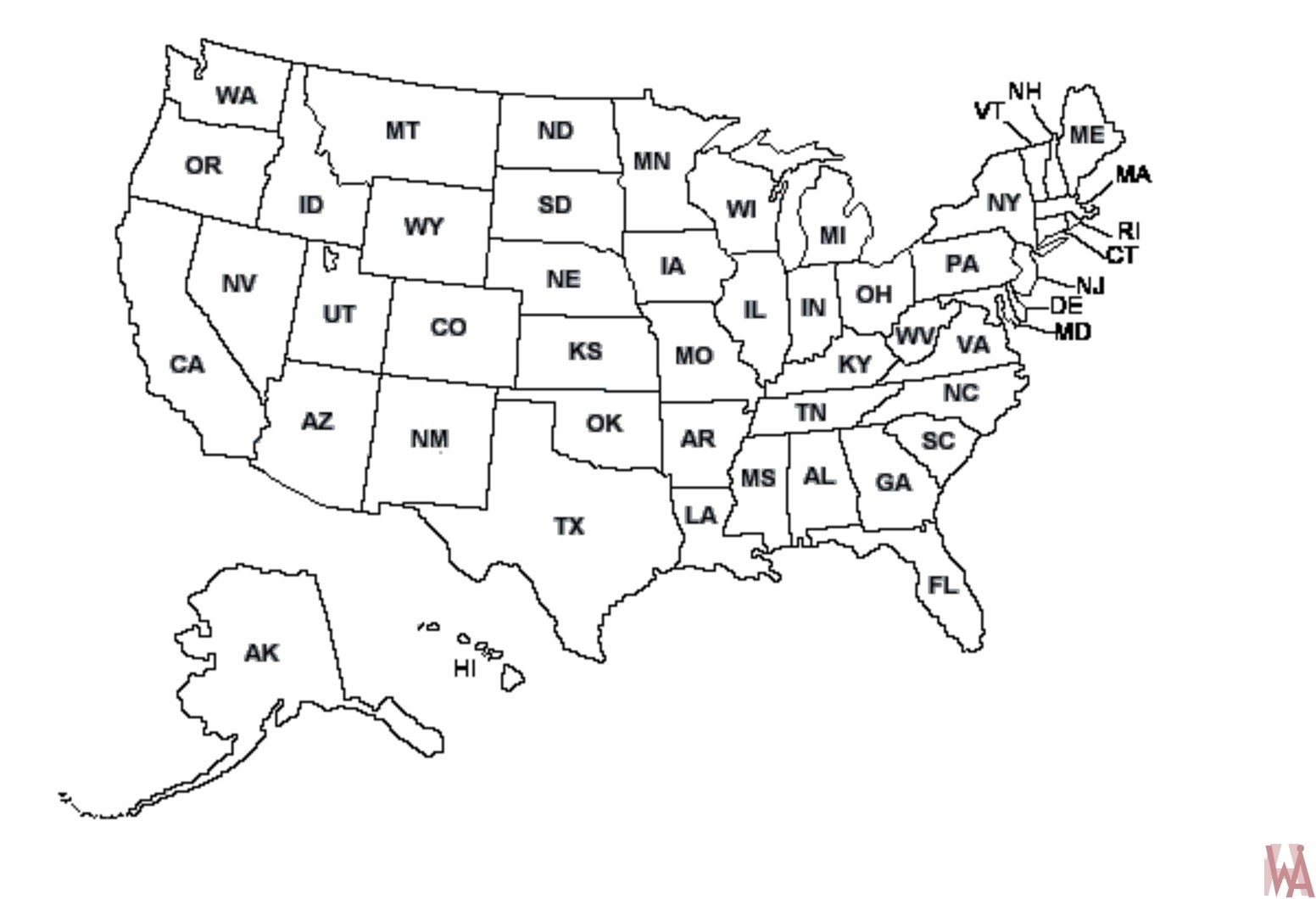 Free Us Map Template Printable Templates