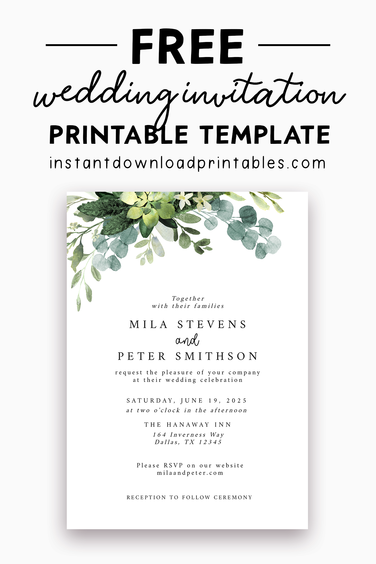 Free Wedding Printables Templates Printable Templates By Nora