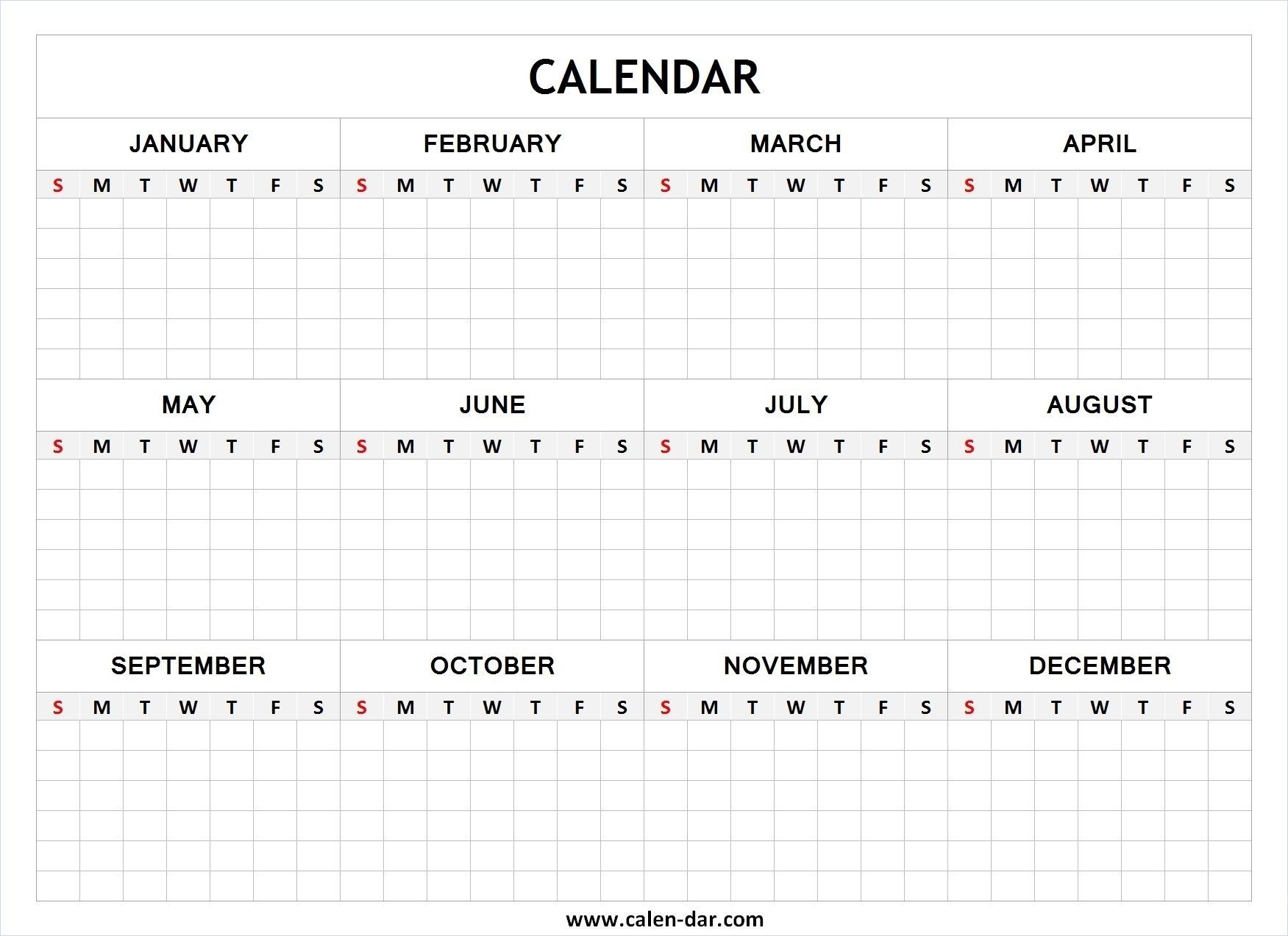 Free Yearly Blank Calendar Template Printable Blank Yearly Calendars Free Yearly Blank Calendar Template Printable Blank Yearly Calendars