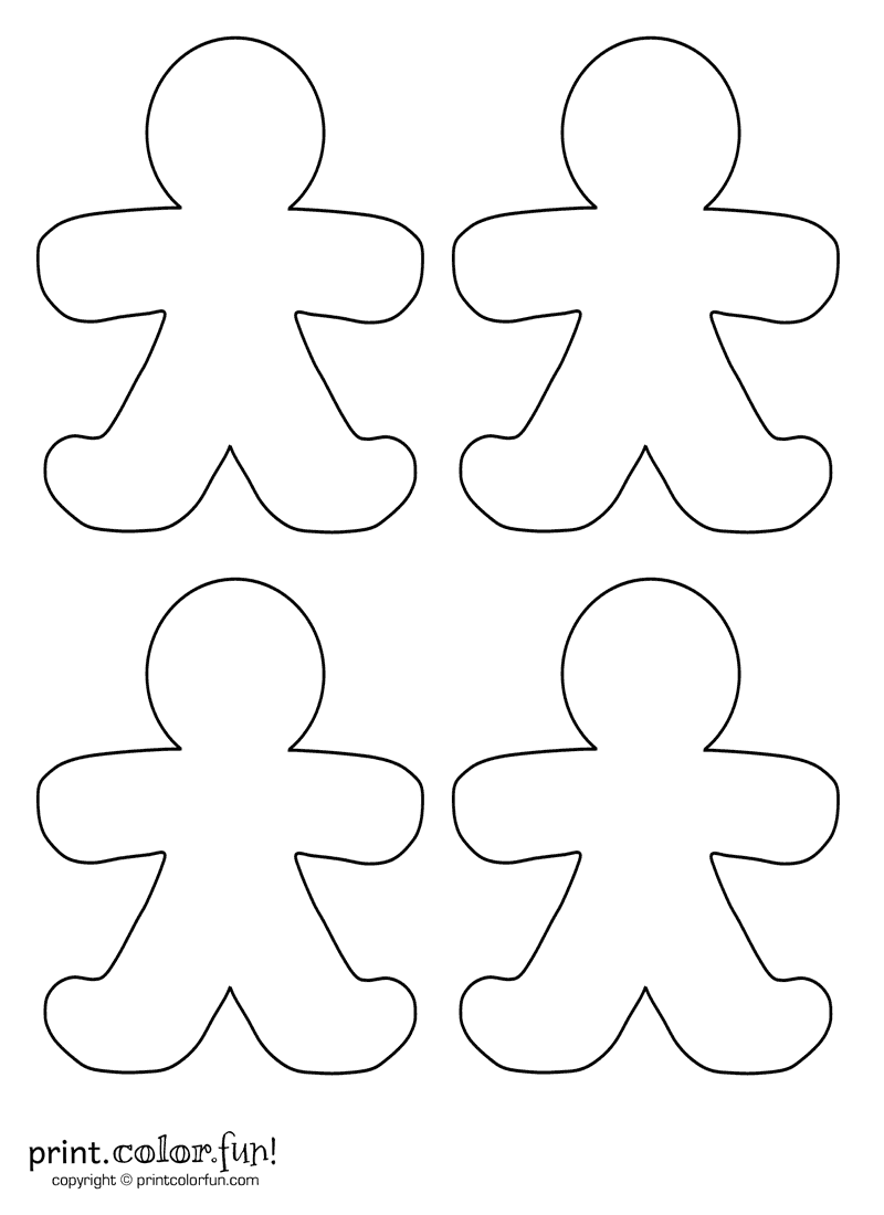 Gingerbread Man Templates Printable