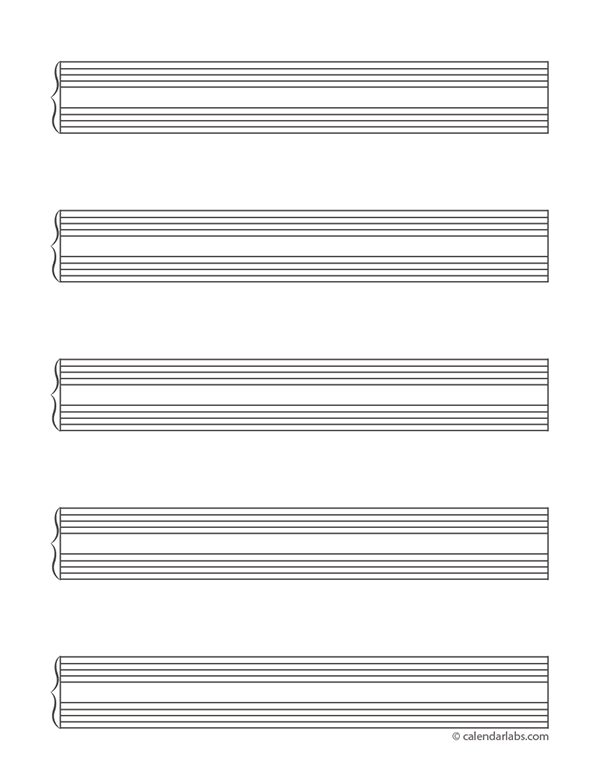 Printable Sheet Music Blank Grand Staff