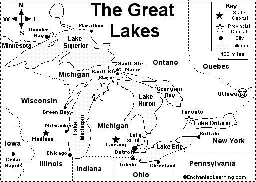 Printable Blank Map Of Great Lakes Printable Blank Map Of Great Lakes