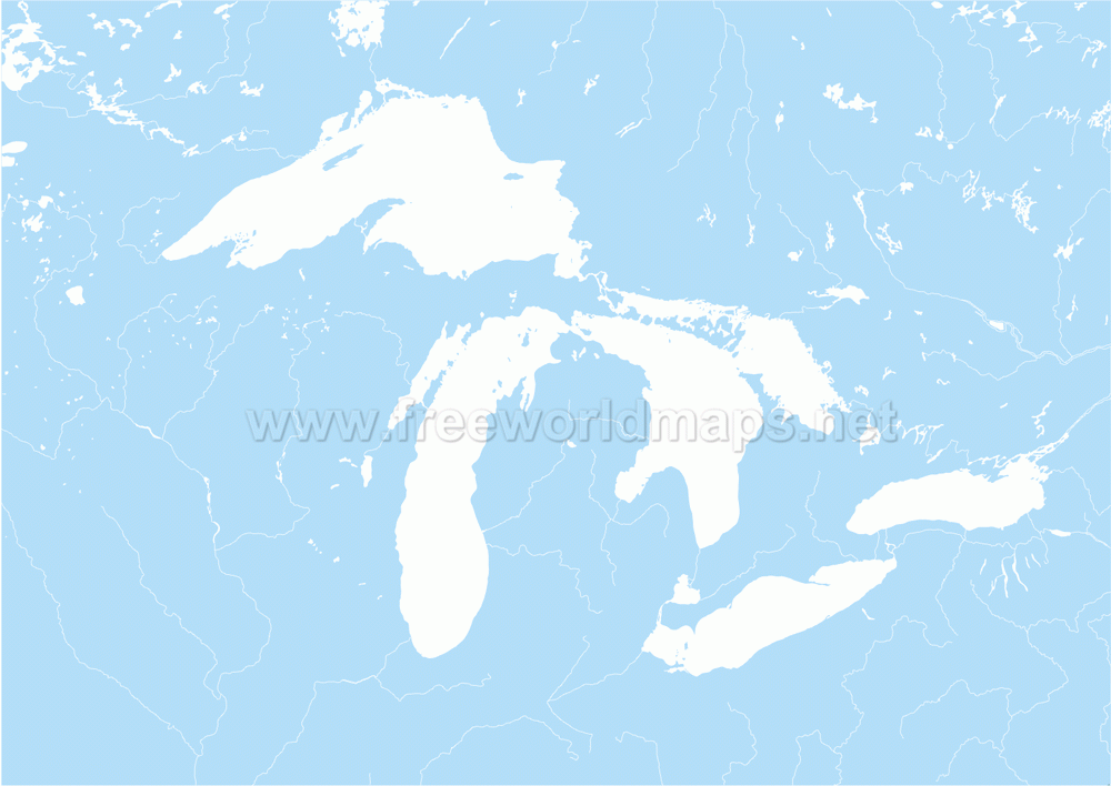 Blank Printable Map Of Great Lakes Region Blank Printable Map Of Great Lakes Region