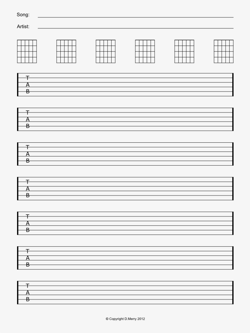 Guitar Blank Tab Sheets Free Printable Guitar Blank Tab Sheets Free Printable