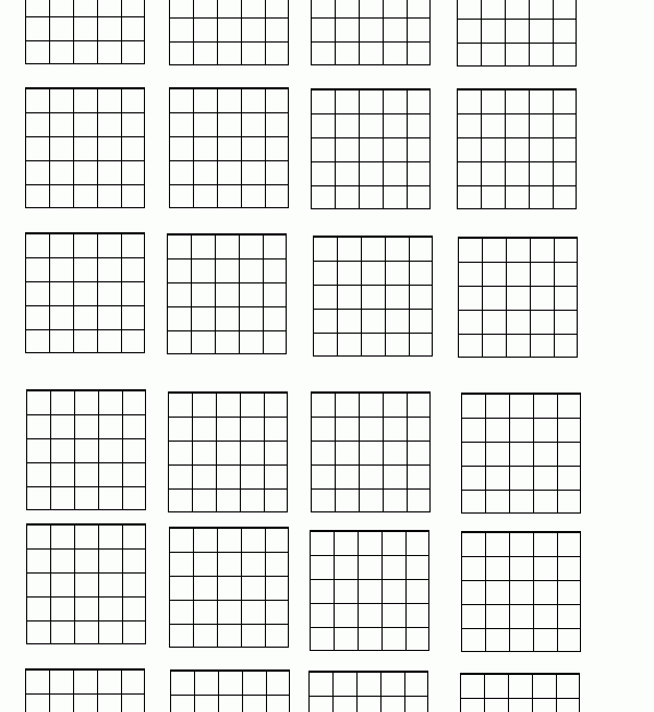 Guitar Chord Chart Blank Printable