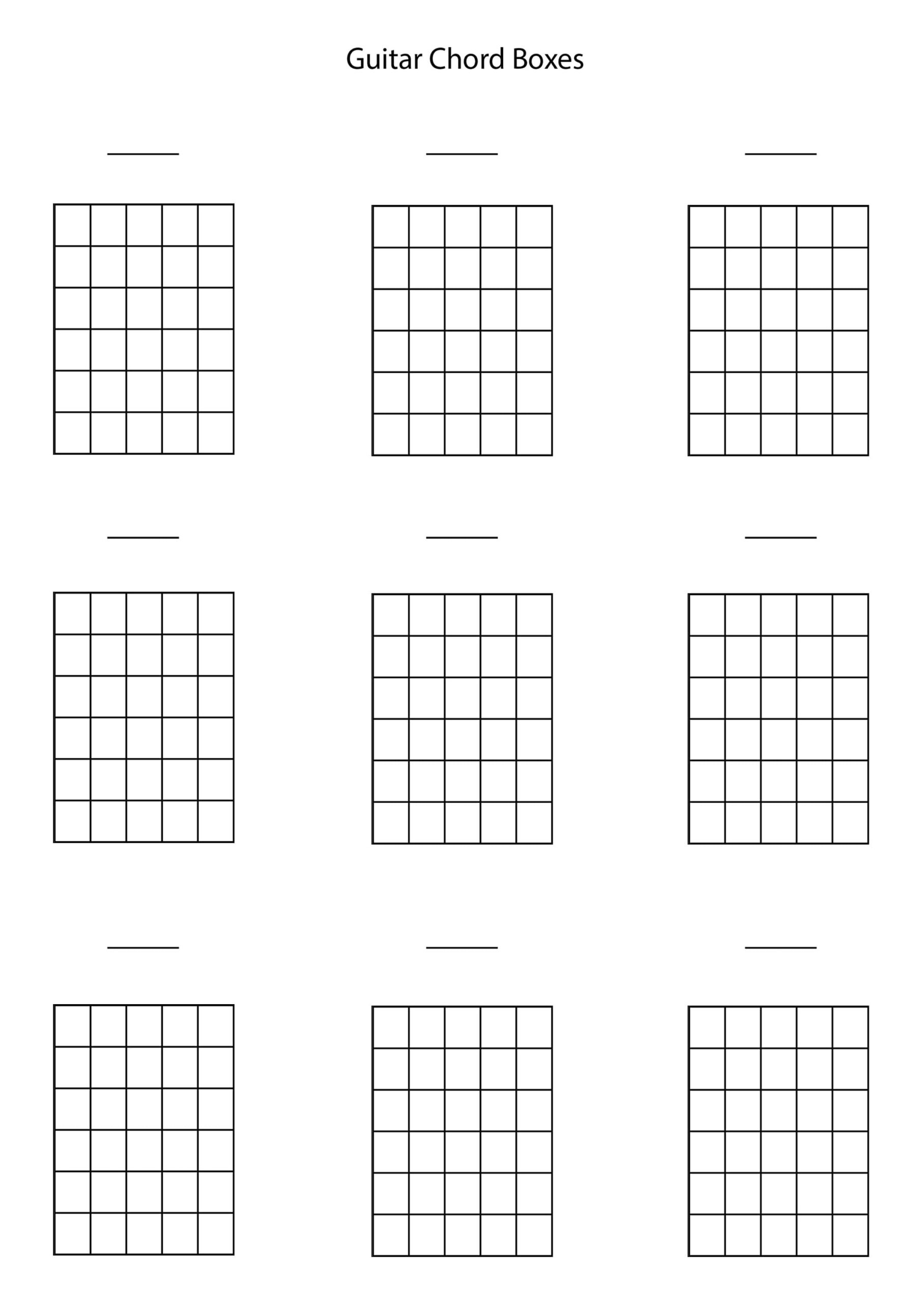 Guitar Chord Chart Blank Printable Keski Guitar Chord Chart Blank Printable Keski