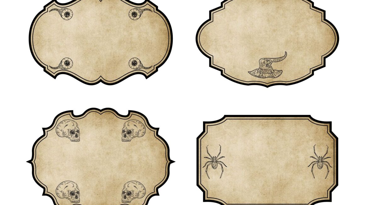 Halloween Bottle Labels 15 Free PDF Printables Printablee
