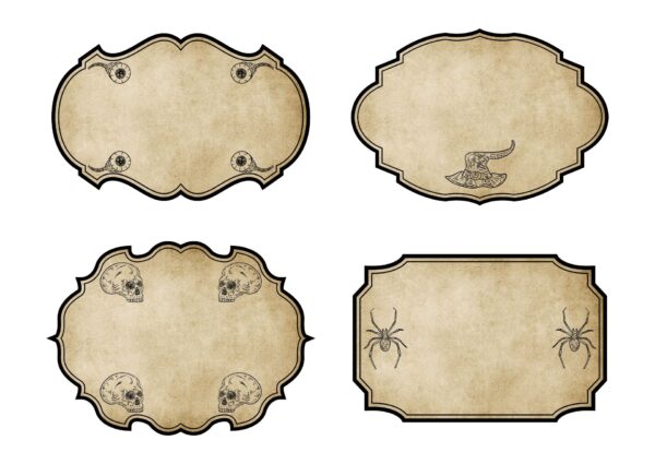 Free Halloween Bottle Labels Printable Blank