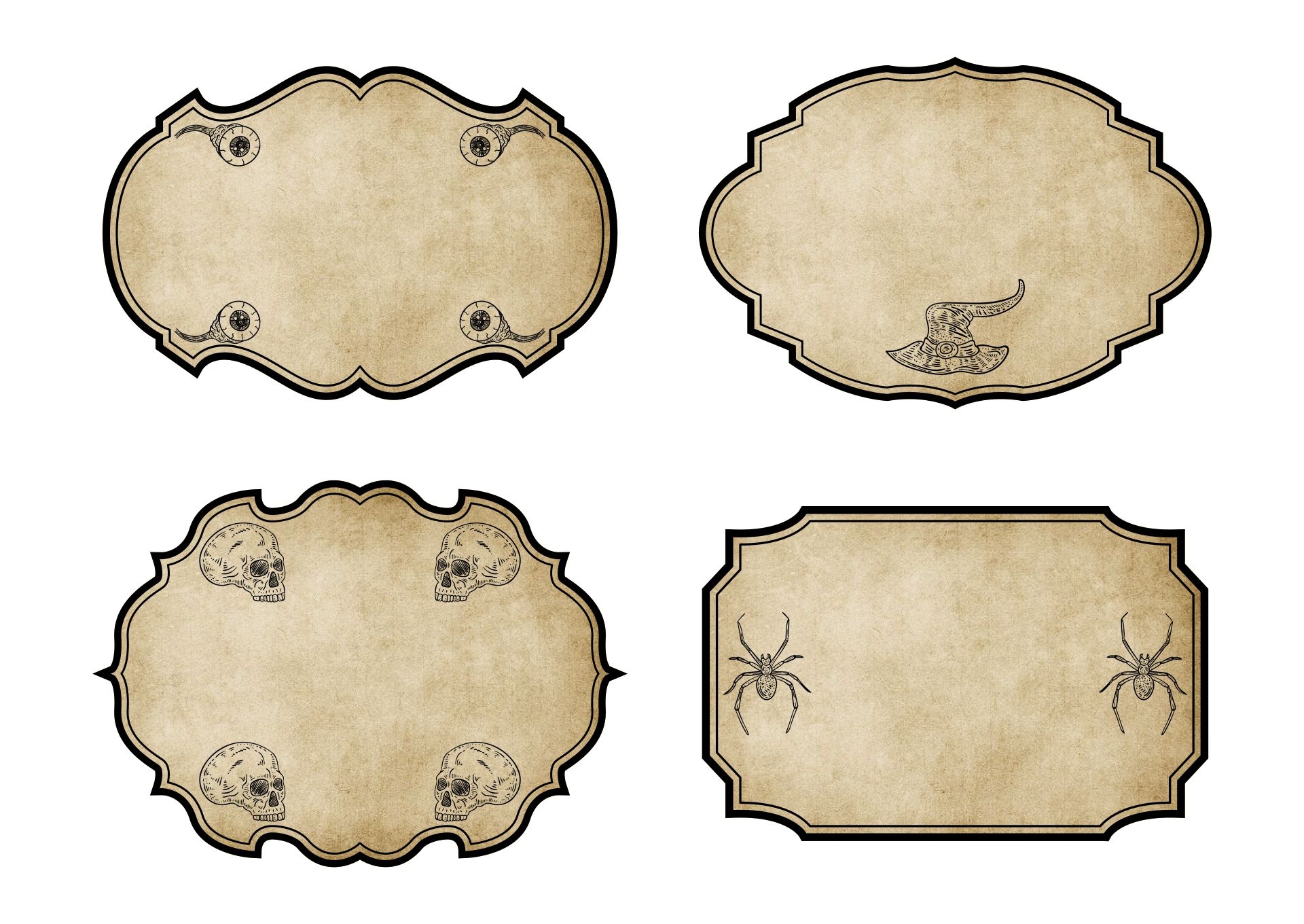 Halloween Bottle Labels 15 Free PDF Printables Printablee