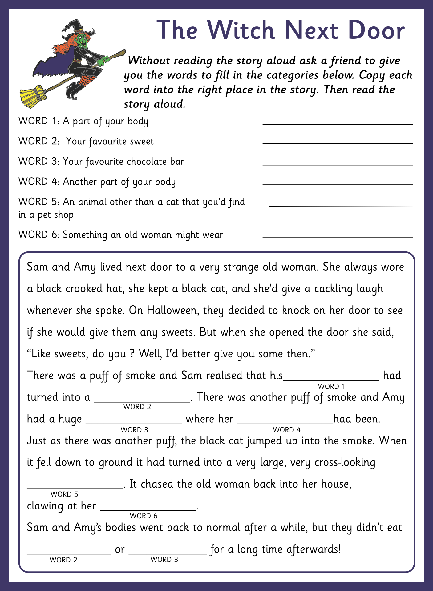 Halloween Fill In The Blank Stories 15 Free PDF Printables Printablee Halloween Fill In The Blank Stories 15 Free PDF Printables Printablee