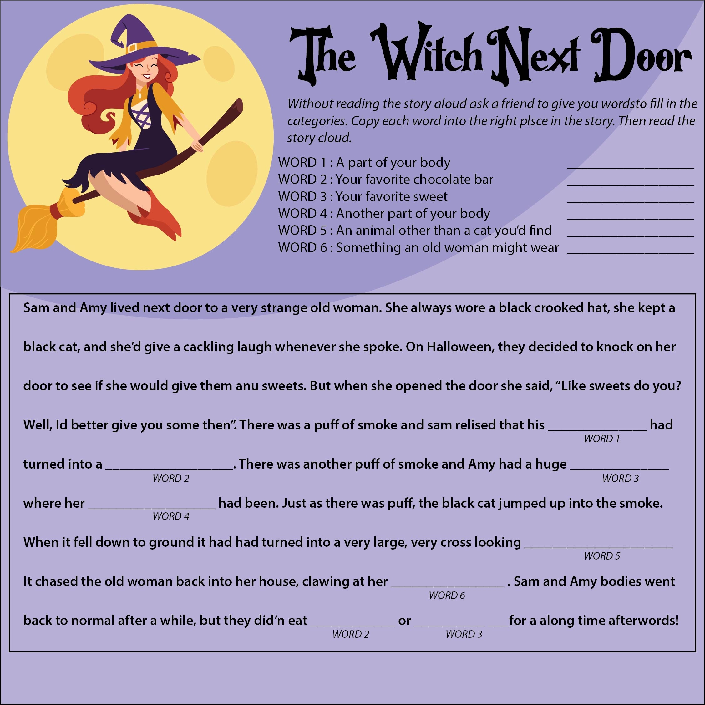 Halloween Fill In The Blank Stories 15 Free PDF Printables Printablee Halloween Fill In The Blank Stories 15 Free PDF Printables Printablee