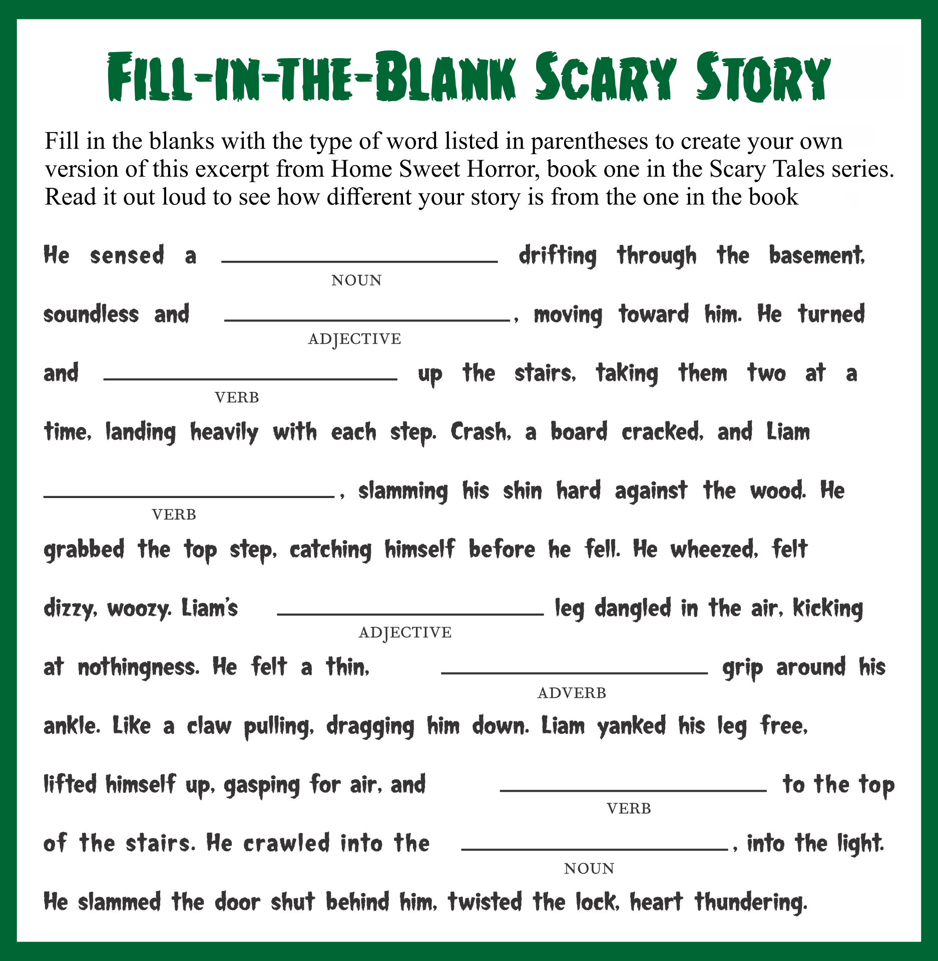 Halloween Fill In The Blank Stories 15 Free PDF Printables Printablee Halloween Fill In The Blank Stories 15 Free PDF Printables Printablee