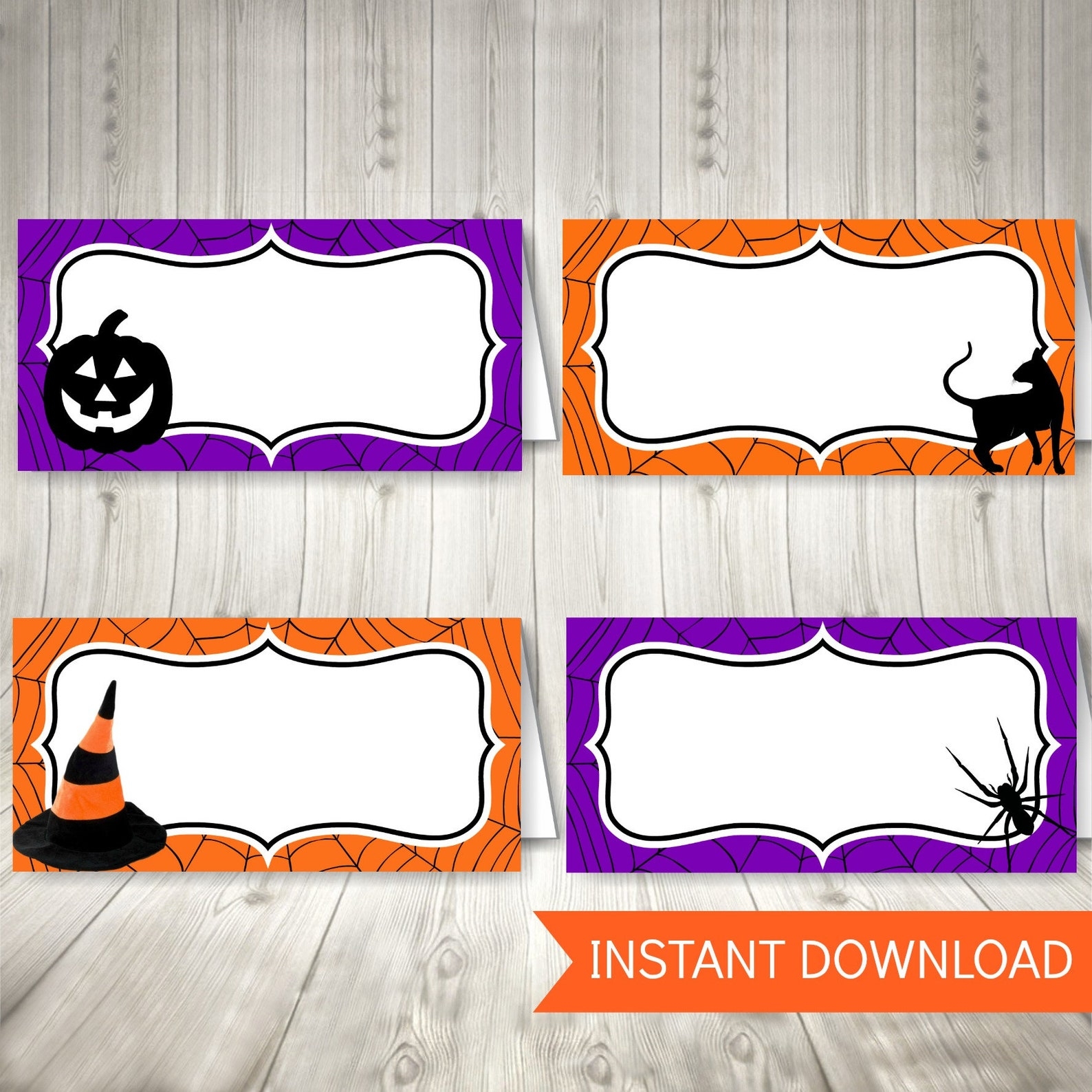 Blank Halloween Food Labels Black Printable Blank Halloween Food Labels Black Printable