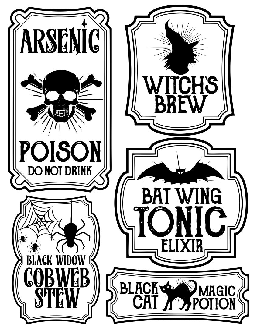 Halloween Labels For Jars 15 Free PDF Printables Printablee