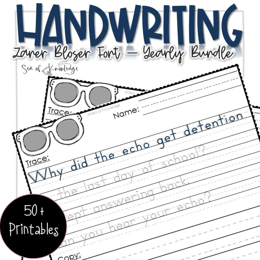 Handwriting Zaner Bloser By Rebecca Anderton Worksheets Library 