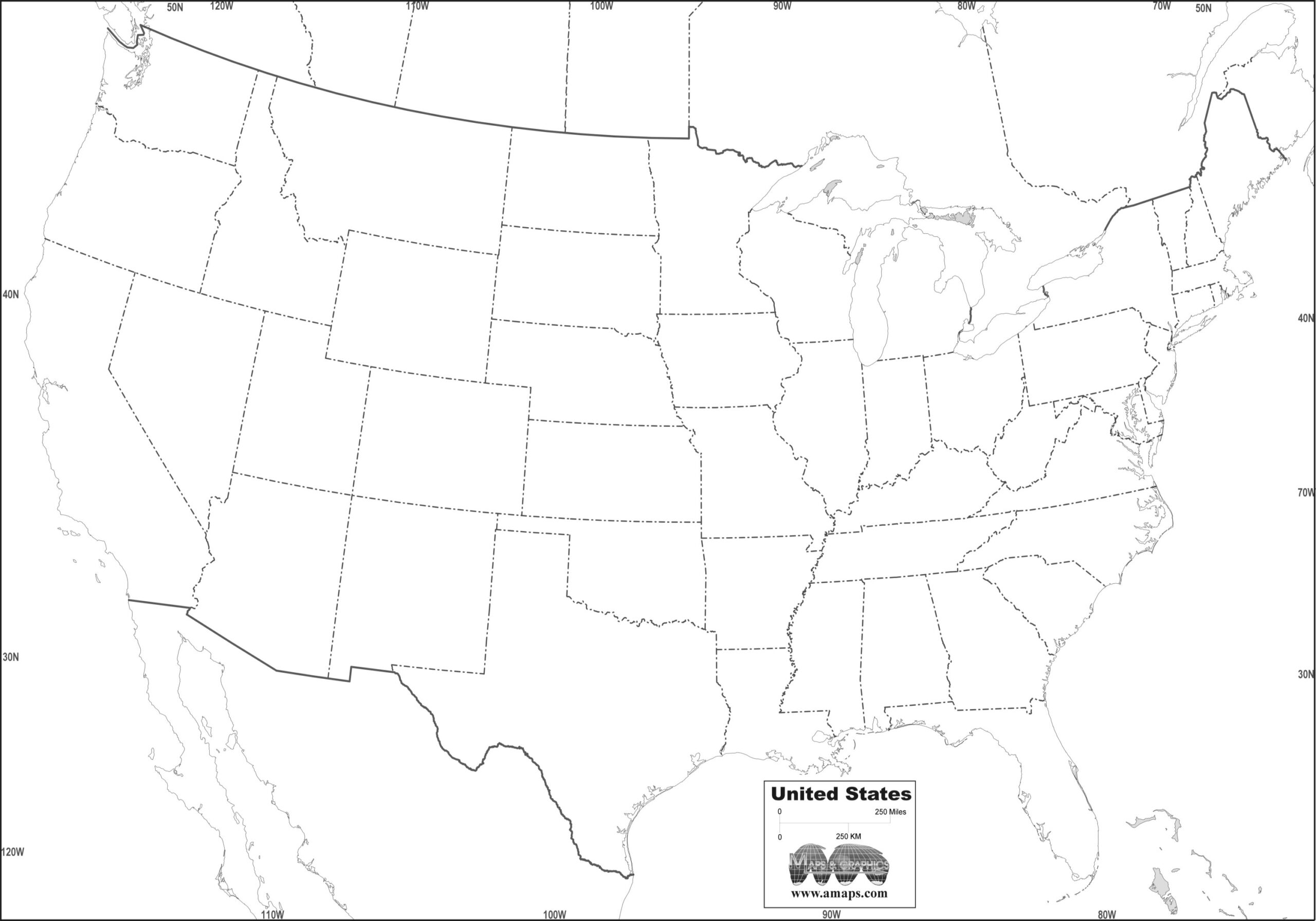 High Resolution United States Map High Resolution United States Map