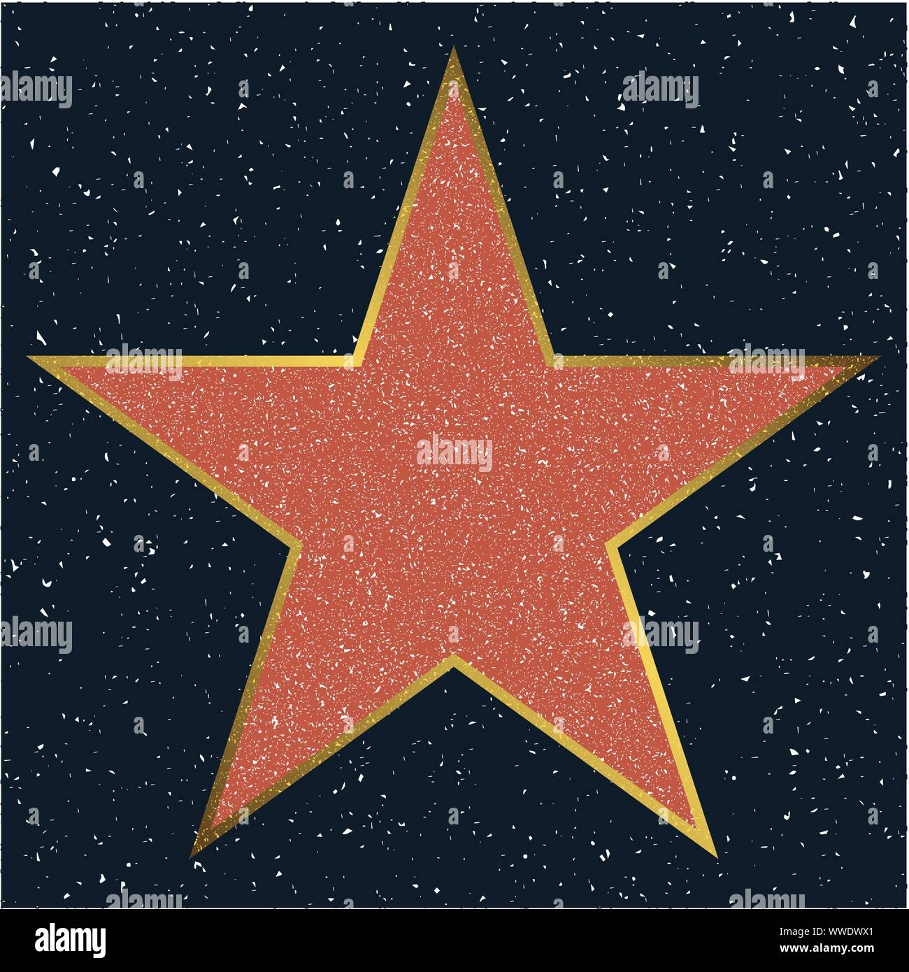 Hollywood Walk Of Fame Star Blank Template On Transparent Background 