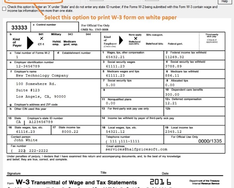 How To Print W3 Form On White Paper