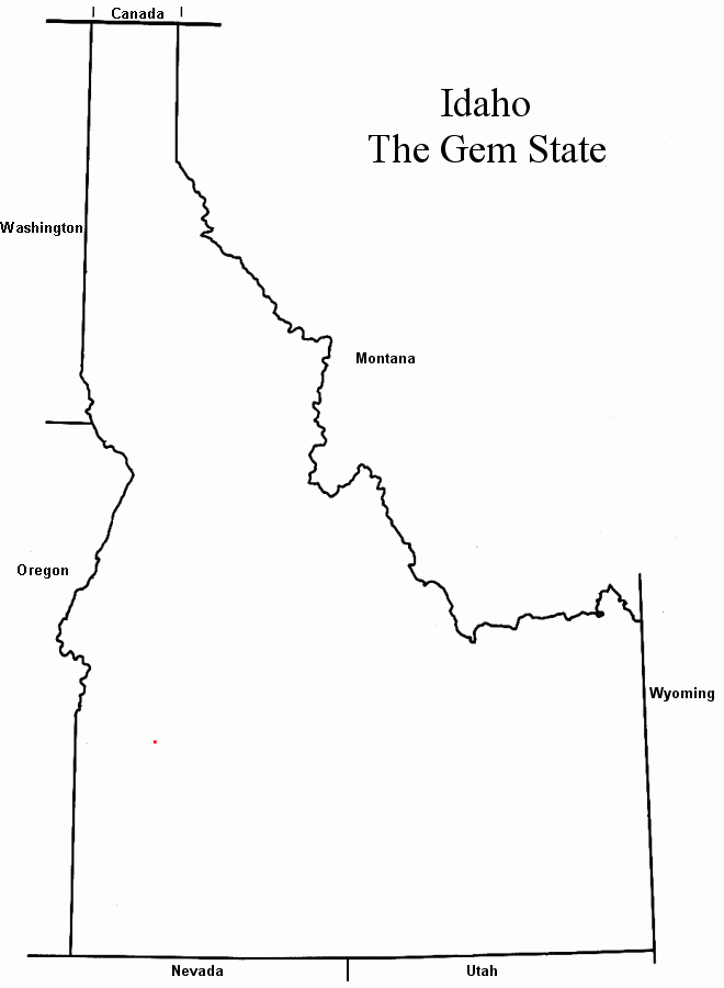 Idaho Outline Maps And Map Links