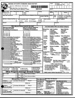 Indiana Crash Report Form Fill Online Printable Fillable Blank