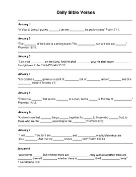 January Daily Bible Verses Journal Fill In The Blank NKJV Print January Daily Bible Verses Journal Fill In The Blank NKJV Print