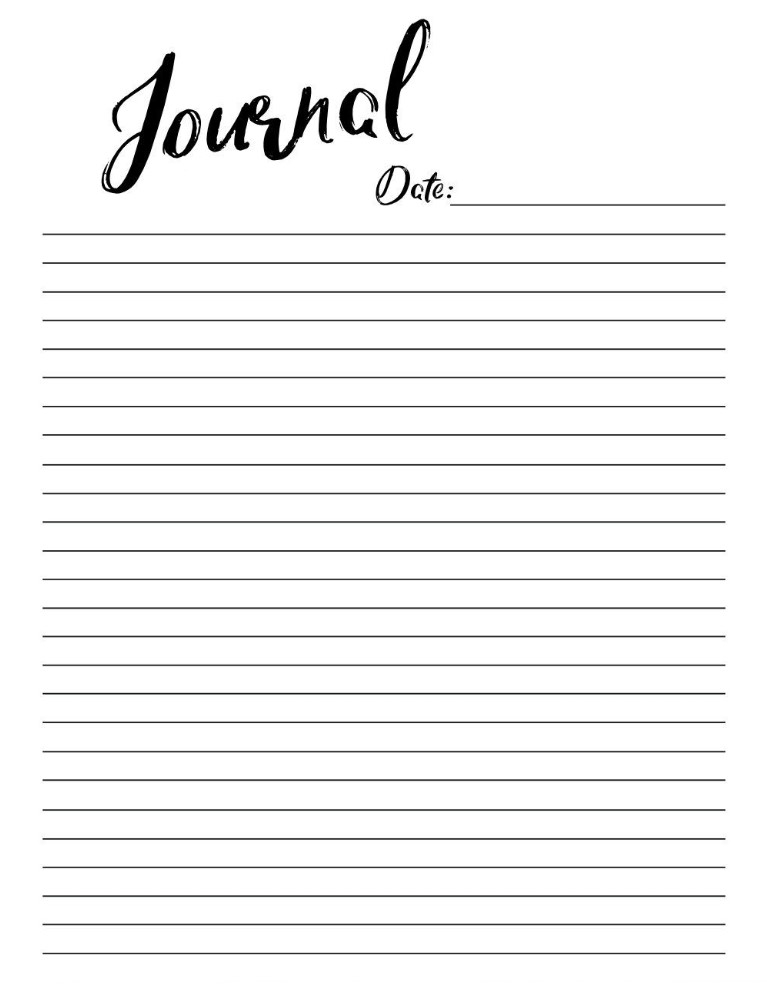 Journal Pages Printable Journal Pages Printable