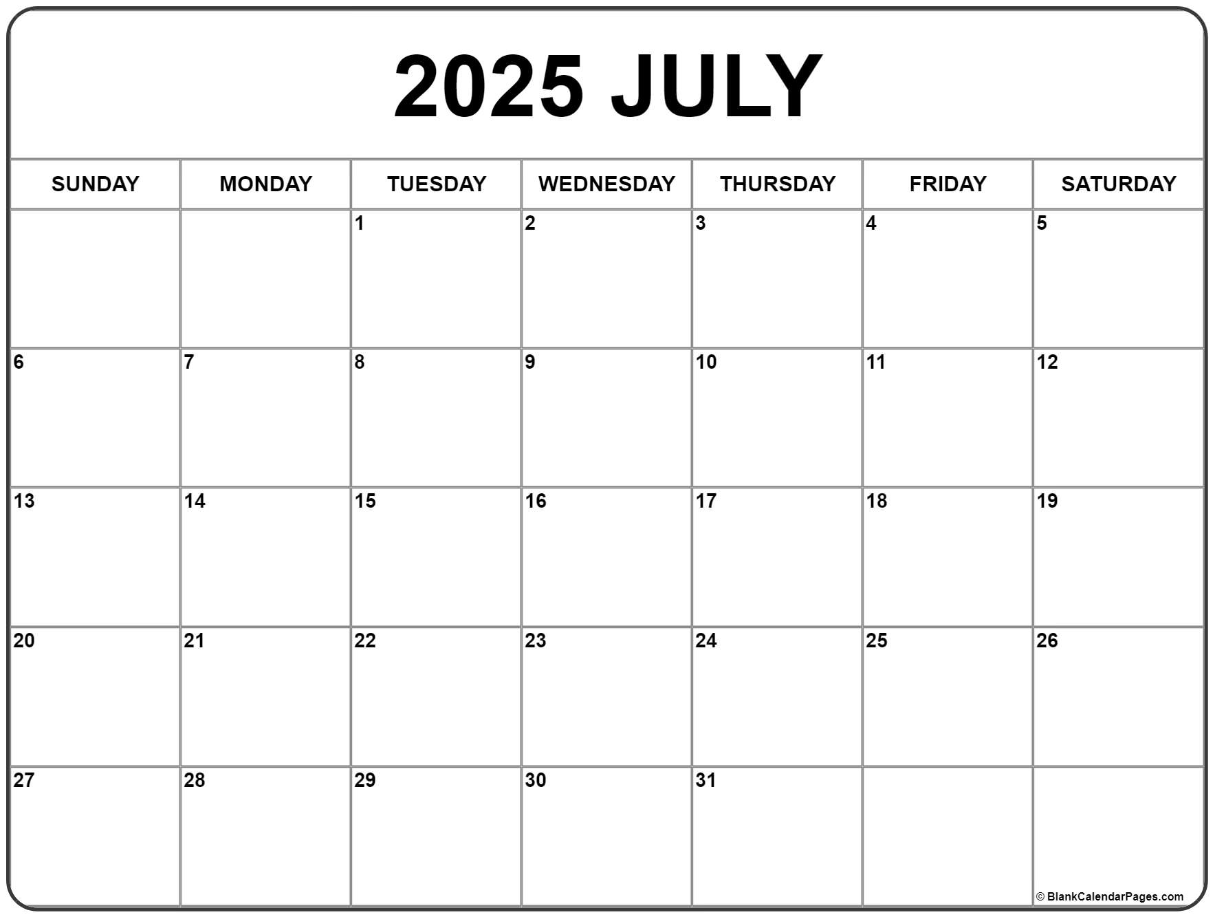 July 2025 Calendar Pdf Blank Sara OFarrell July 2025 Calendar Pdf Blank Sara OFarrell