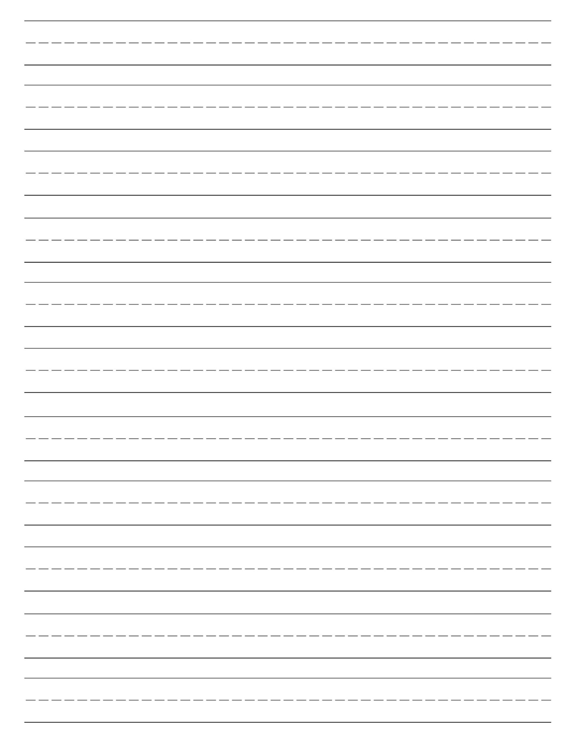 Kindergarten Blank Writing Practice Worksheet Printable Writing 