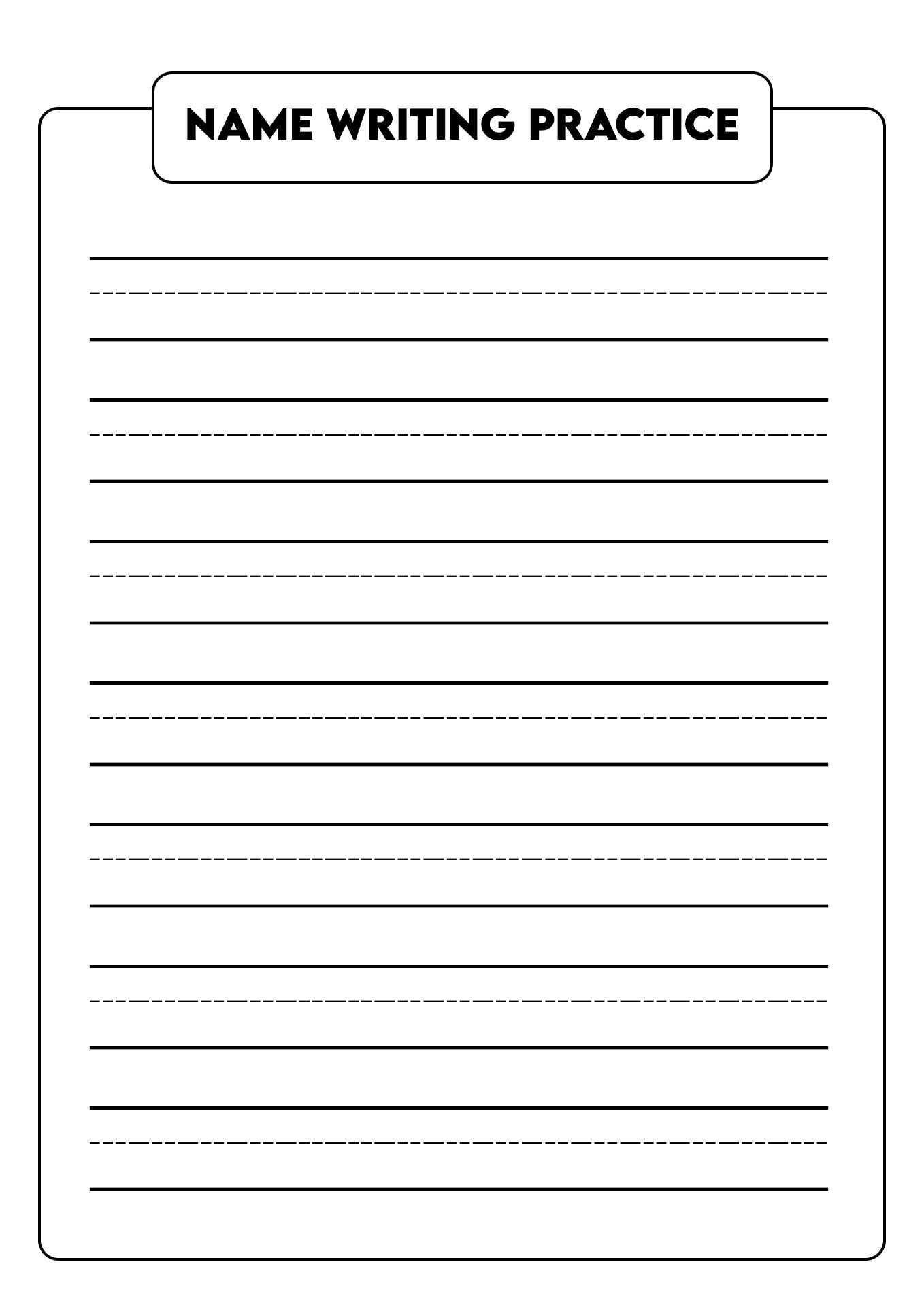 Kindergarten Name Writing Practice Worksheets Name Writing Practice 