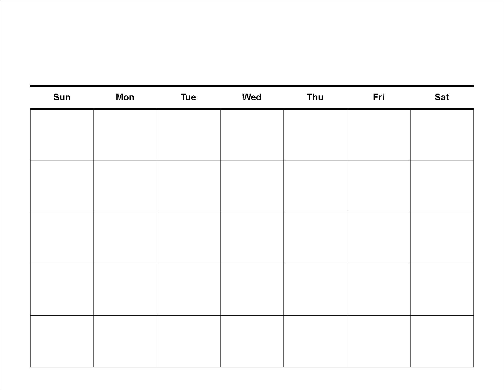 Large Box Printable Calendars Large Box Printable Calendars