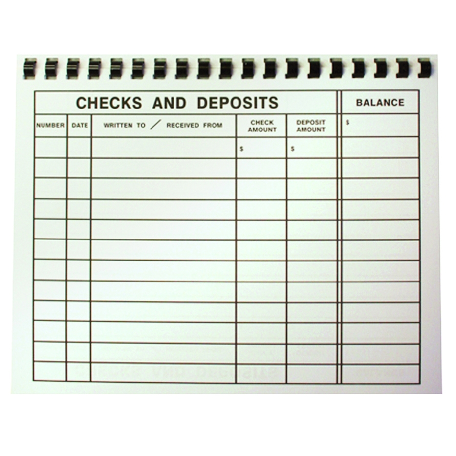 Large Print Check Register Printable