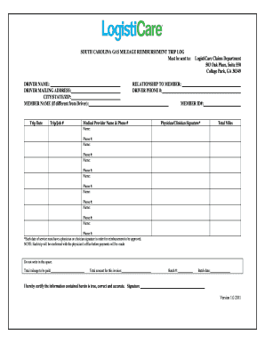 Logisticare Trip Log Form Fill Online Printable Fillable Blank
