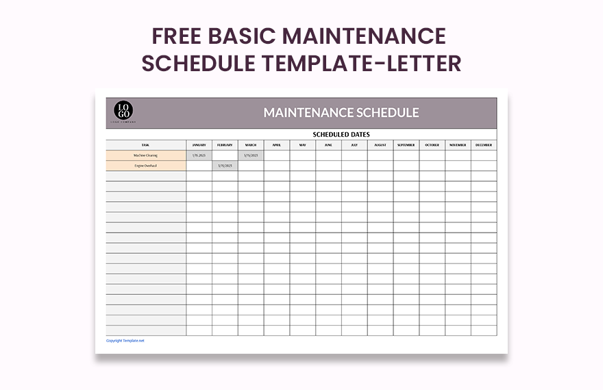 Machine Maintenance Schedule Template Printable Receipt Template Vrogue