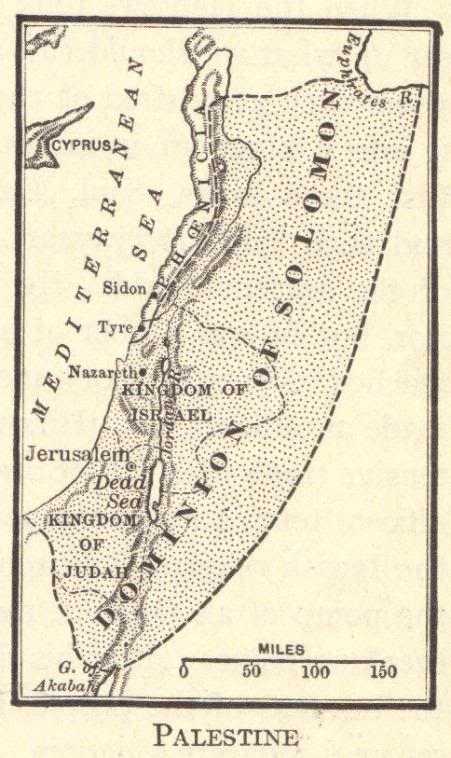 Map Of Ancient Palestine Under King Solomon