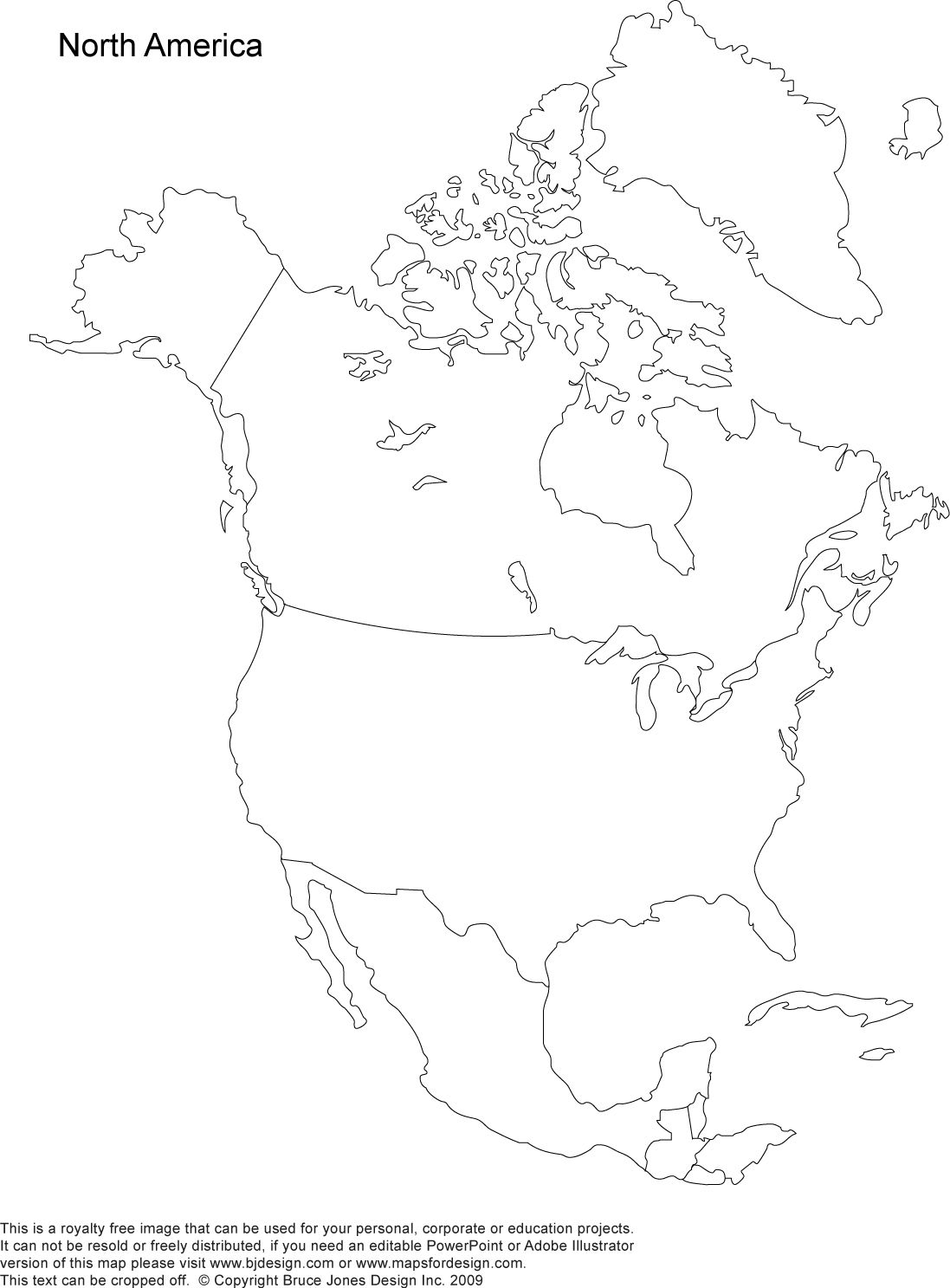 Map Of North America Blank Printable Map Of North America Blank Printable