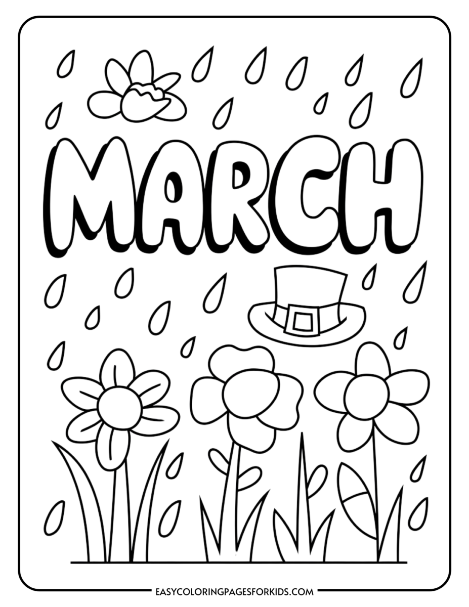 March Coloring Pages For Kids 6 Free PDF Printables Easy Coloring March Coloring Pages For Kids 6 Free PDF Printables Easy Coloring