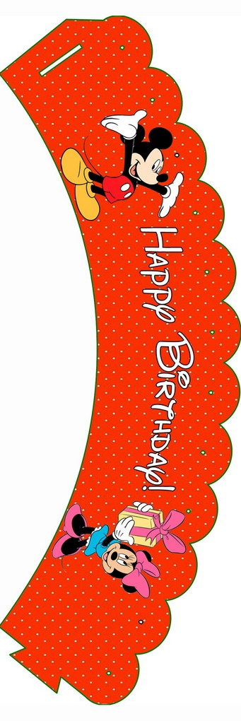 Mickey Cupcake Wrappers Birthday Printable