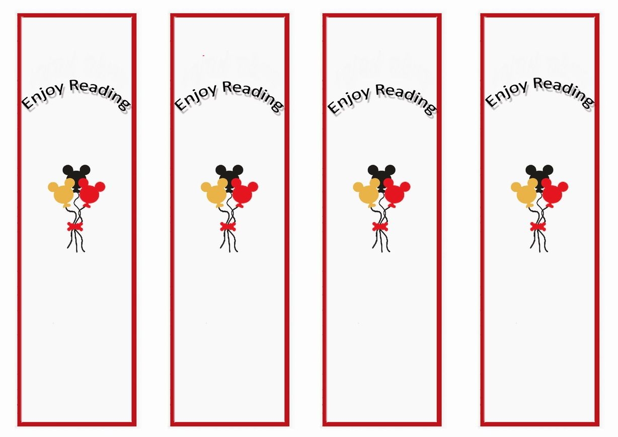 Mickey Mouse Bookmarks Printable Mickey Mouse Bookmarks Printable
