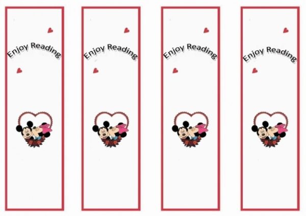 Free Printable Mickey Mouse Bookmarks Blank