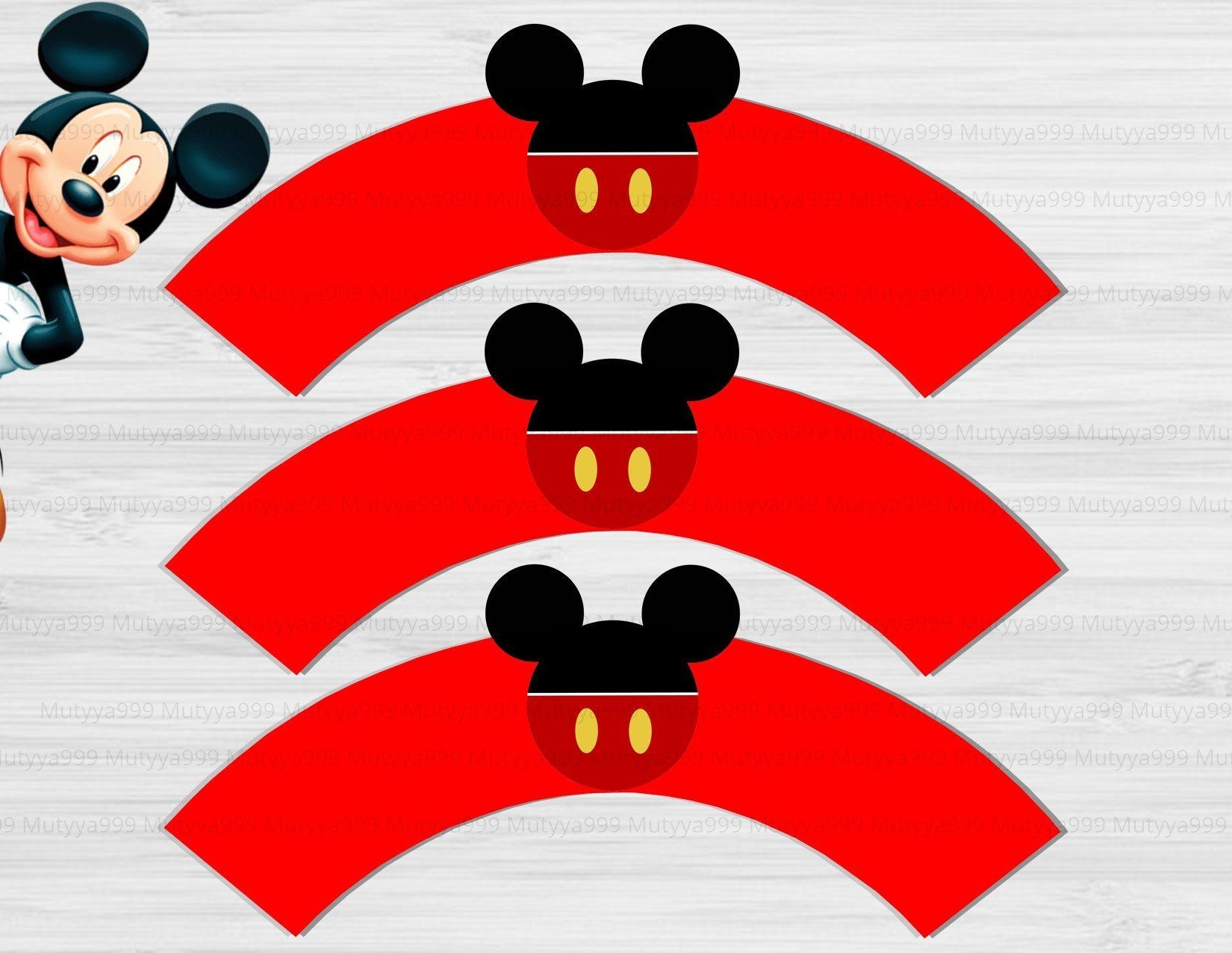 Mickey Mouse Disney Cupcake Wrappers Digital Printable Mickey Club 